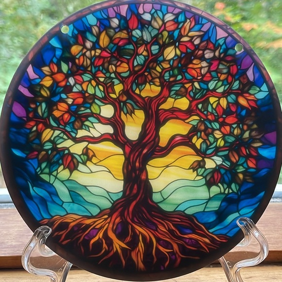 Acrylic Suncatcher Tree of Life Decorative Home Office Decor Gifts Window Art - Picture 3 of 3